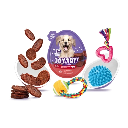 Joy&Toy Jajko Niespodzianka dla Psa Wołowina+Zabawka 20g