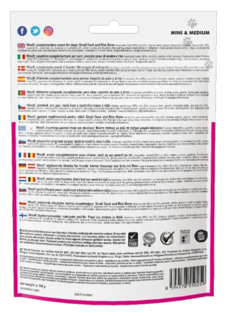 Woolf Przysmak Pies Small Bone Of Duck And Rice, 100g