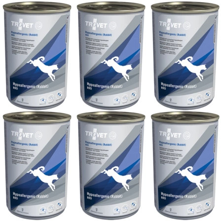 Trovet RRD Hypoallergenic Karma Dla Psa Królik 6x400g