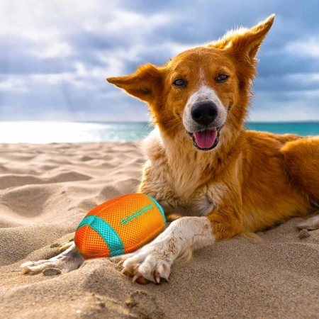 Duvo+ Chłodząca Zabawka dla Psa Piłka Rugby Pływające 20cm