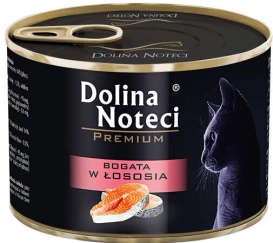 Dolina Noteci Premium Kot Bogata w łososia puszka 185g
