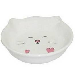 Yarro Miska Ceramiczna Dla Kota Biała 14x14x3,5cm
