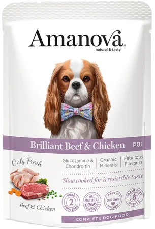 Amanova Brilliant Karma Dla Psa Wołowina Kurczak 300g