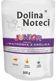 Dolina Noteci Premium Pies Junior Wątróbka z królika saszetka 300g