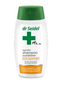 Dr Seidel Szampon Dla Psa Kota Jodoforowy z Odżywką 220ml