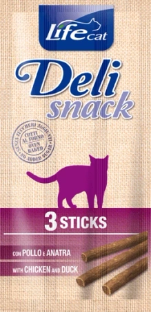 Life Cat Kabanosy dla Kota Kaczka Kurczak 3x5g Deli Snacks