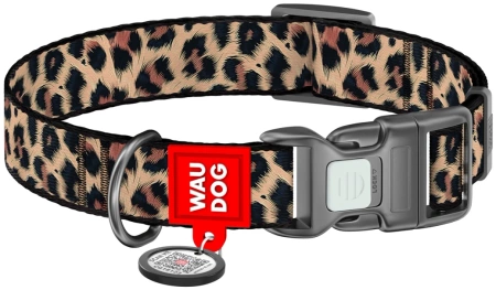 WAUDOG Nylon Obroża Dla Psa Cętki Z Adresówką QR XL