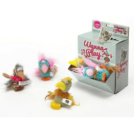 Ebi Zabawka dla Kota z Kocimiętką Szalone Ptaki 11x7cm