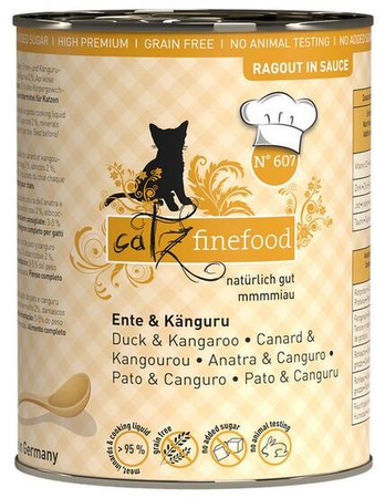 Catz Finefood Karma Dla Kota Kaczka Kangur 380g