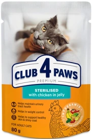 Club4Ł Kot saszetka 80g Adult Sterilised