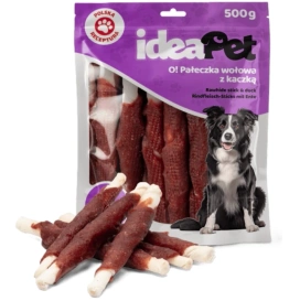 Ideapet Przysmak dla Psa Pałeczki Wołowe z Kaczką 500g