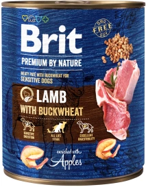 Brit Premium By Nature Puszka 800g Lamb Buckwheat, Apple, karma dla psa