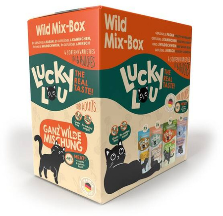 Lucky Lou Karma Dla Kota Wild Mix-Box Saszetki 6x125g