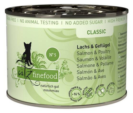 Catz Finefood Classic N05 Karma dla Kota Łosoś Drób 200g