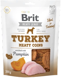 Brit Jerky Turkey Meaty Coins 200g, przysmak dla psa