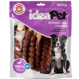 Ideapet Przysmak dla Psa Płatki Ryby z Kaczką 500g