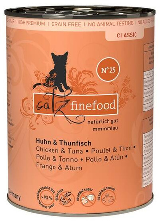 Catz Finefood Classic N25 dla Kota Kurczak Tuńczyk 400g