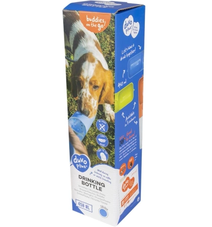 Duvo+ Butelka Podróżna dla Psa Niebieska 450ml