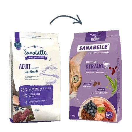 Sanabelle Adult Strauss Karma dla Kota Struś 400g