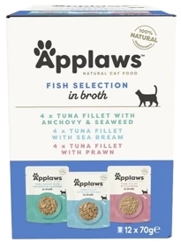 Applaws Mokra Karma Dla Kota Fish Multi Pack 12x70g