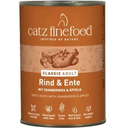 Catz Finefood Classic N23 dla Kota Wołowina Kaczka 400g