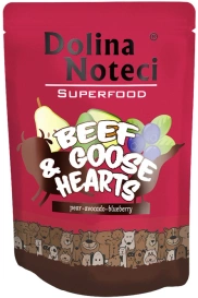 Dolina Noteci Superfood 300g Wołowina, Serca Gęsi Saszetka, karma dla psa