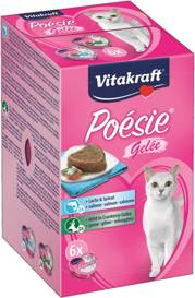 Vitakraft Kot 85gx6 Tacka Poesie Gal Multipack 3x łosoś, 3x dziczyzna