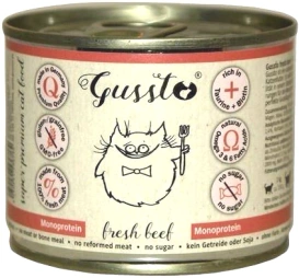 Gussto Karma Dla Kota Alergika Wołowina 200g