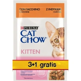 Purina Cat Chow Kitten Karma Dla Kociąt Indyk Cukinia 4x85g