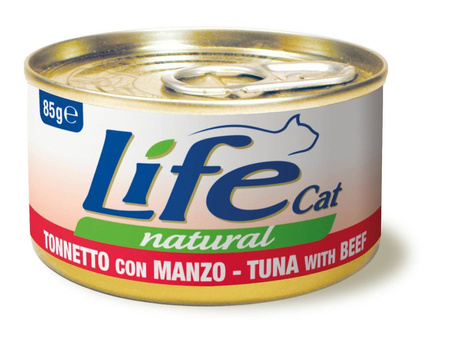 Life Cat Tuńczyk Wołowina Karma dla Kota Puszka 24x85g