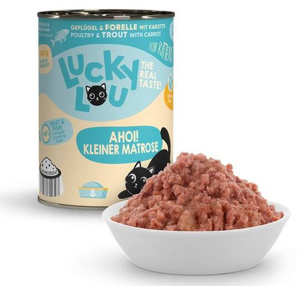 Lucky Lou Karma Dla Kociąt Drób Pstrąg 400g