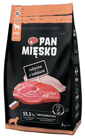 Pan Mięsko Karma Sucha dla Psa XL Cielęcina Indyk 3kg