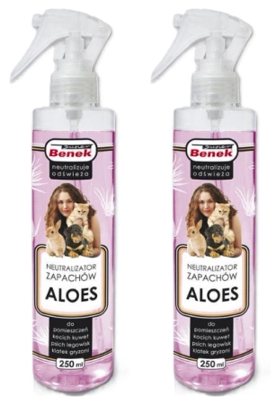 Benek Neutralizator Zapachu Psa Kota Spray Aloes 2x250ml
