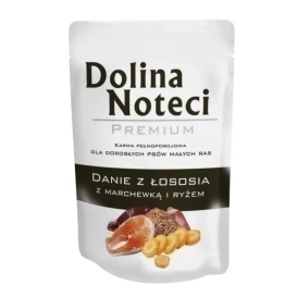 Dolina Noteci Pies 100g Danie Łosoś Z Marchewką I Ryżem, Saszetka Dla Ras Małych, karma dla psa