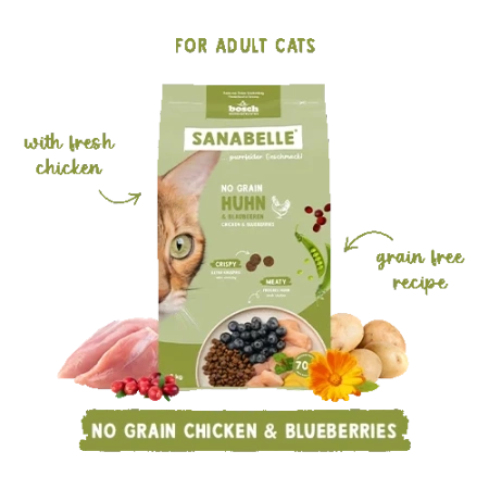 Sanabelle Adult No Grain Huhn Karma dla Kota Kurczak 400g