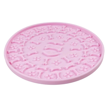 Duvo+ Round Mata Dla Psa Spowalniająca Silikon Róż 15cm