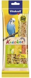 Vitakraft Kracker Kolby 3 sztuki dla papugi falistej Kiwi Sezam Pomarańcza