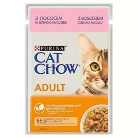 Purina Cat Chow Saszetka 85g Łosoś Fasolka W Galaretce