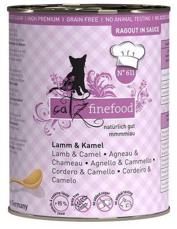 Catz Finefood Karma Dla Kota Jagnięcina Wielbłąd 380g