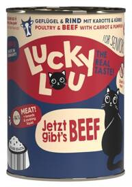 Lucky Lou Senior Karma Dla Kota Drób Wołowina 400g