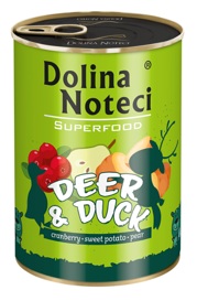 Dolina Noteci Superfood Pies Jeleń i kaczka puszka 400g