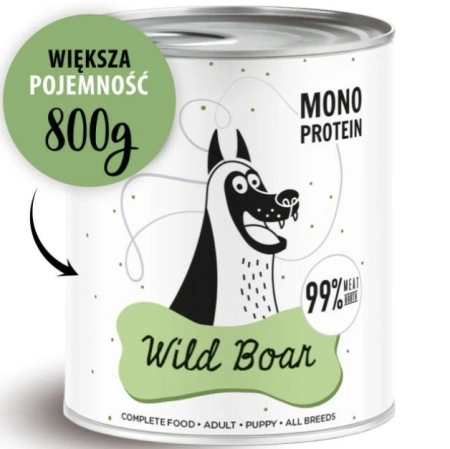 Paka Zwierzaka Karma Dla Psa PEPE Dzik 12x800g