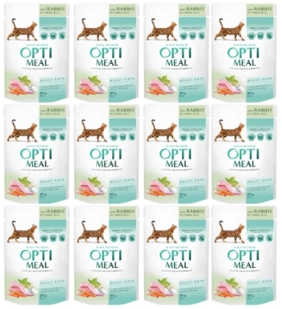 Optimeal Karma Dla Kota Królik Marchew Saszetka 12x85g