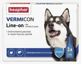 Beaphar Vermicon Dog "M" 3 szt 3 ml