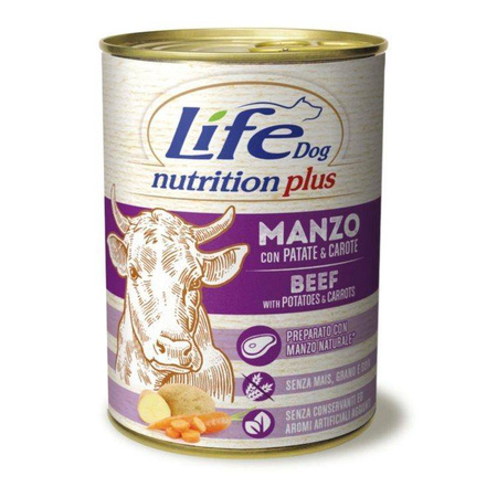 Life Dog Karma Dla Psa Wołowina Ziemniaki Marchew 400g