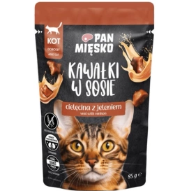 Pan Mięsko Karma Dla Kota Cielęcina Jeleń w Sosie 85g