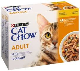 Purina Cat Chow Mokra Karma Dla Kota Kura Cukinia 10x85g