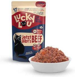 Lucky Lou Senior Karma Dla Kota Drób Wołowina 125g