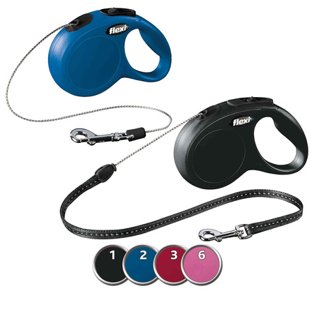 Flexi New Classic Smycz linka XS 3m niebieska