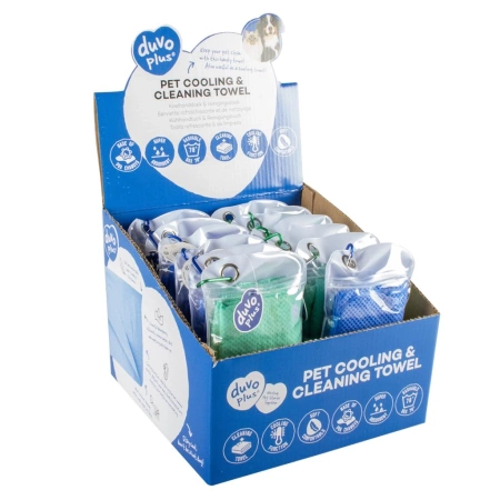 Duvo+ Ręcznik dla Psa Kota Chłodzący Mix Kolor 64x43cm